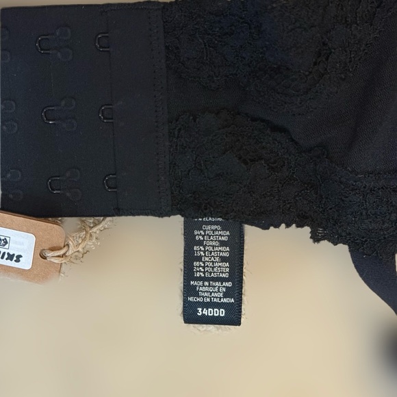 SKIMS Summer Mesh Lace Balconette Bra – Onyx Black – 34DDD – New with Tags - Picture 6 of 6